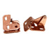 Pair Washington Steel Polished Copper Pivot Pin Hinges 3/4" Door C1032 1033-CU