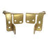 Bright Brass Overlay Pivot Pin Cabinet Hinges Top and Bottom Heavy Duty 2033-3