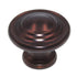 Style Selections Designer Aged Bronze Round Ringed 1 1/4" Knob 40904