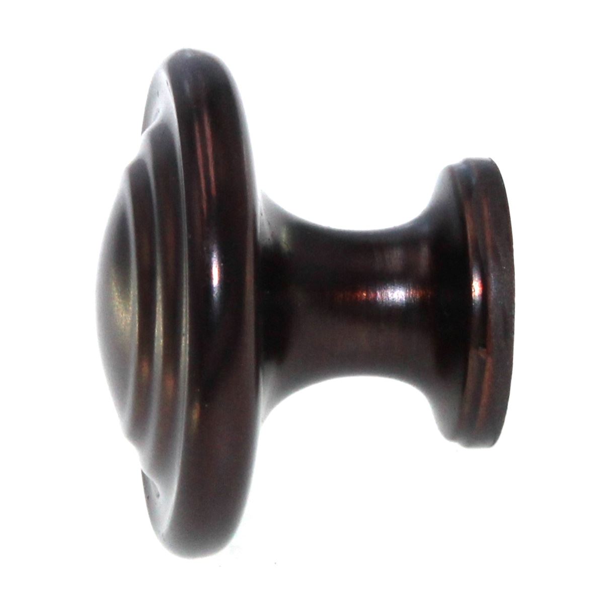 Style Selections Designer Aged Bronze Round Ringed 1 1/4" Knob 40904