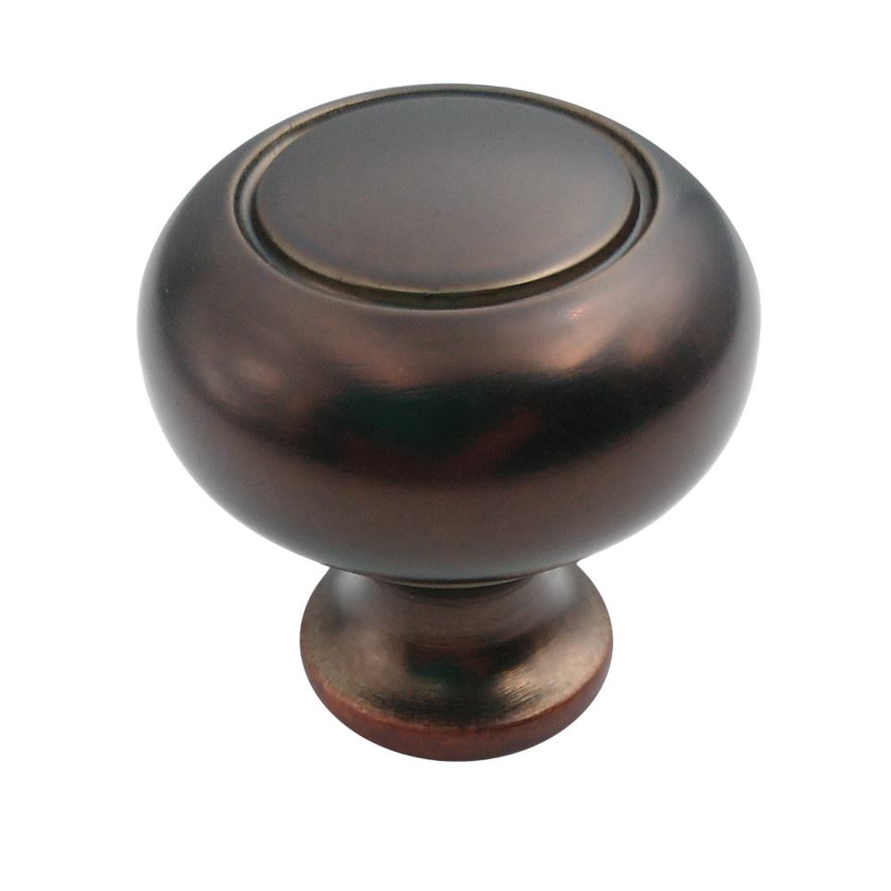 Style Selections Designer Bronze Gilt Round Etched 1 1/4" Knob 40911