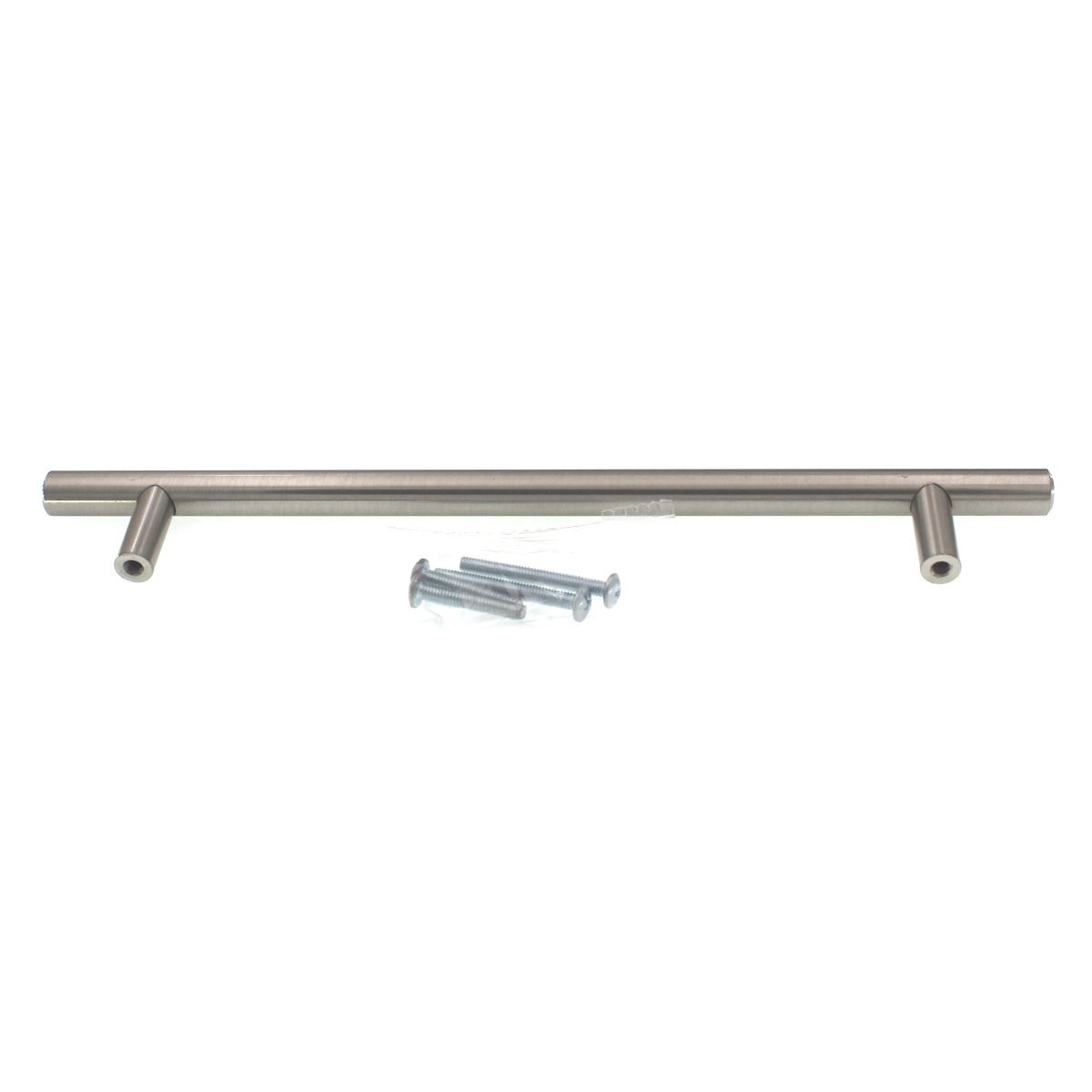 Style Selections European Bar Pull, 7.5 Inch (192mm) Centers Satin Nickel 40924