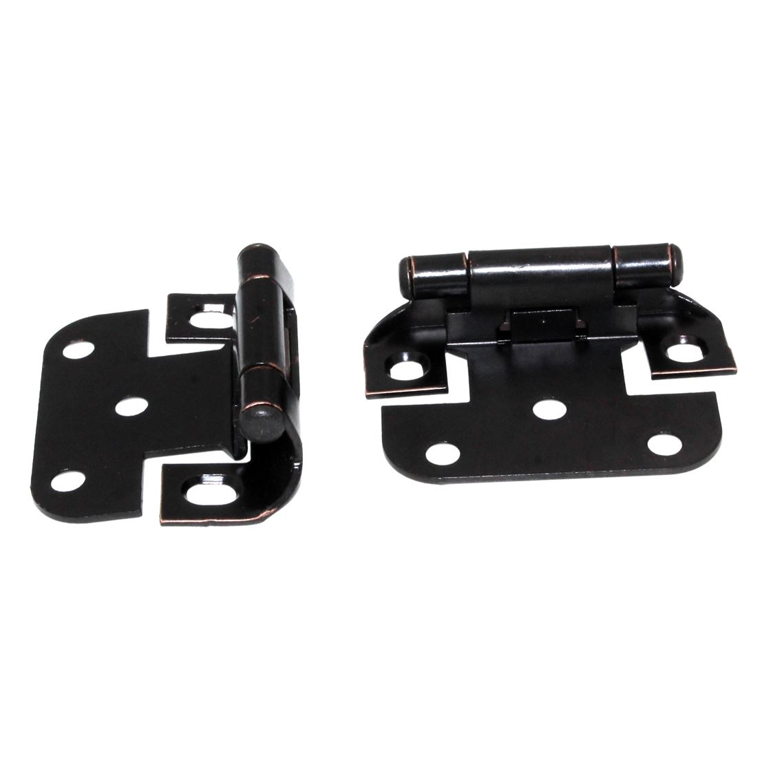 Pair Self-Closing Variable Overlay Face Mount Hinges Oil-Rubbed Bronze 504-ORB