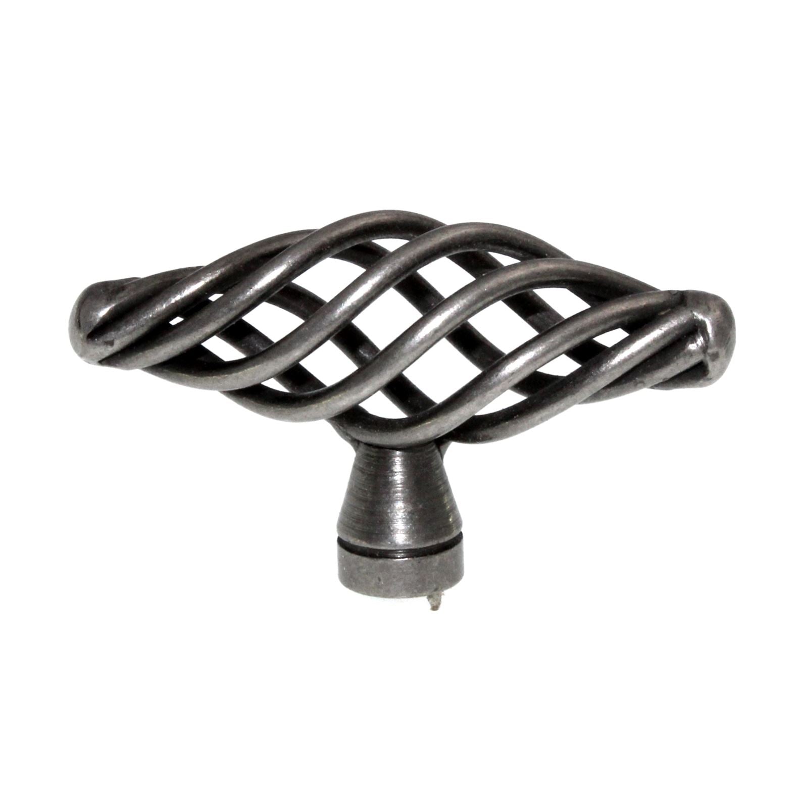 Berenson 2 7/16" Provence Birdcage Cabinet Knob Antique Pewter 9966-2AP-P