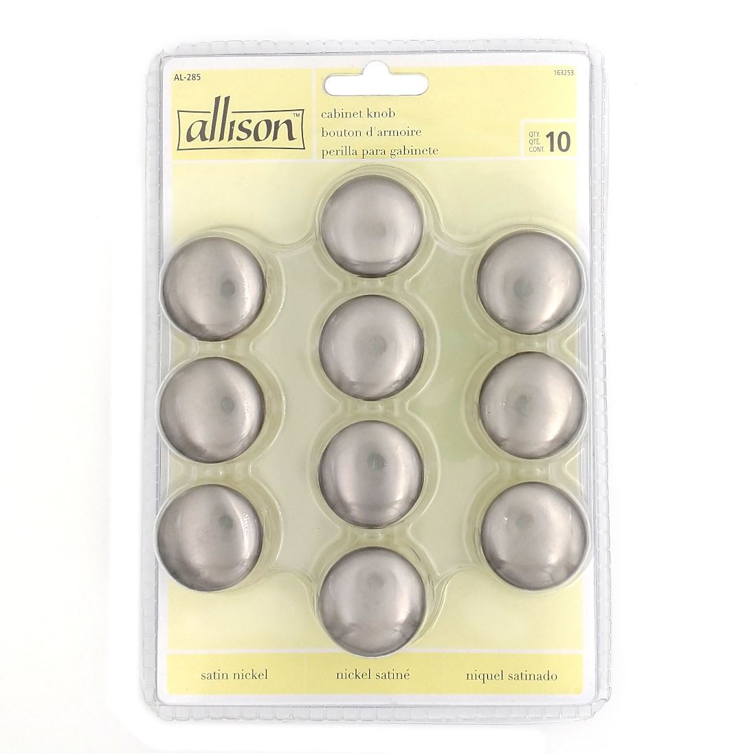 Pack of 20 AL-285 Satin Nickel 1 1/4" Round Cabinet Knob Pulls Amerock Allison