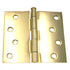 3 Pack Warwick 4" Door Hinge, Square Corner, Polished Brass DA3015PB