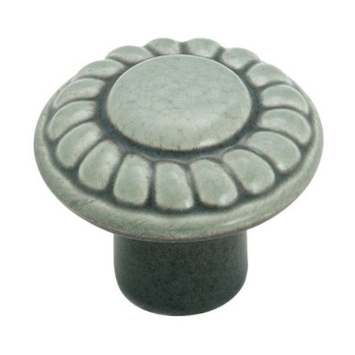 Amerock BP1321-DG Distressed Green 1 3/8" Cabinet Knob Colour Washed Ceramics