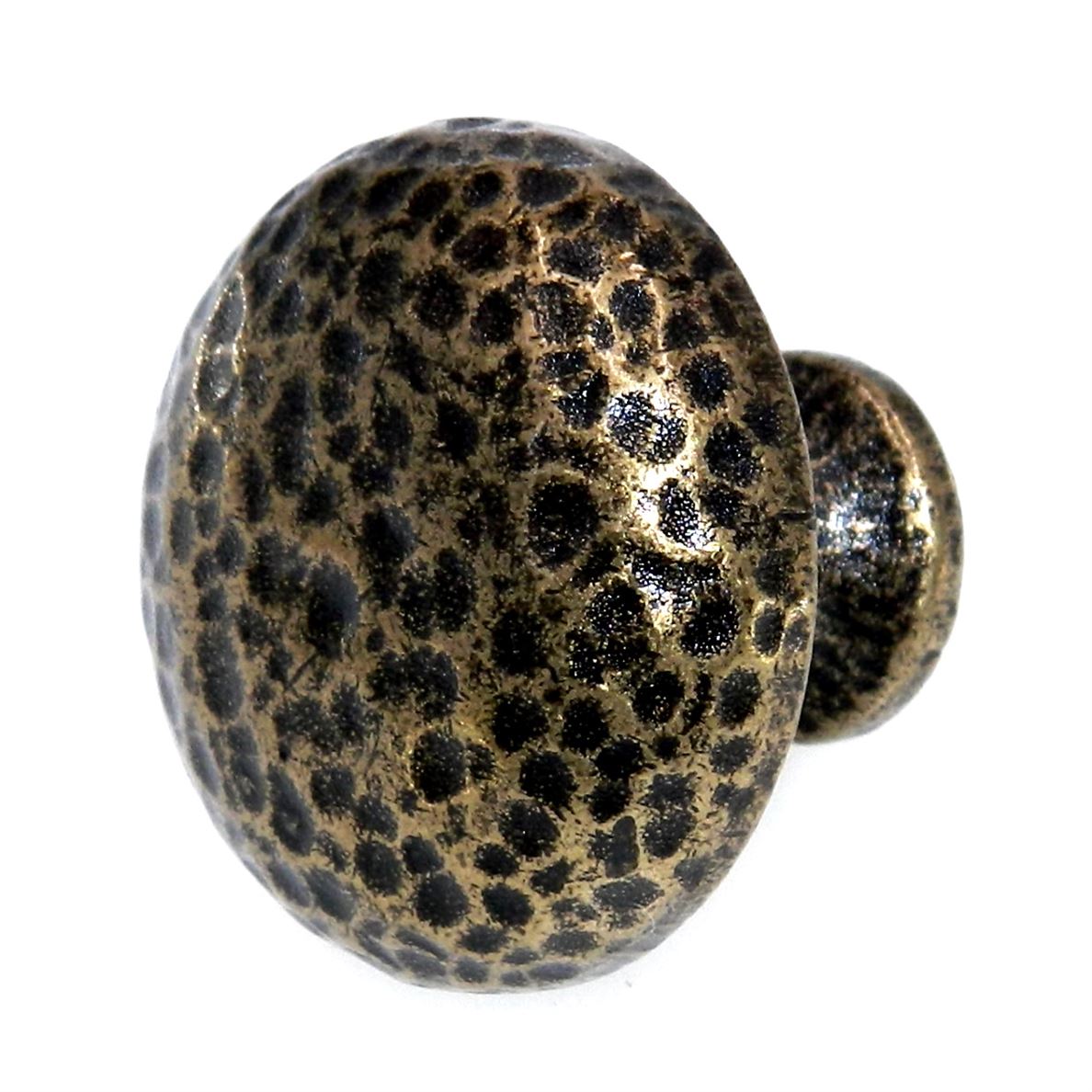 Amerock Village Classics Hammered Brass 1 1/2" Round Cabinet Knob BP19301-ROB