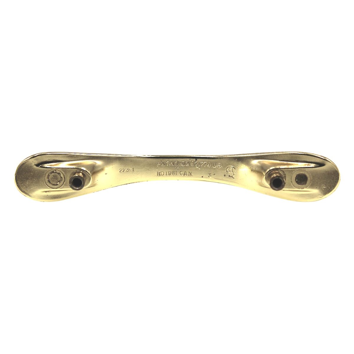 Amerock BP223-3 Polished Brass 3" Ctr Dotted Cabinet Handle Pull