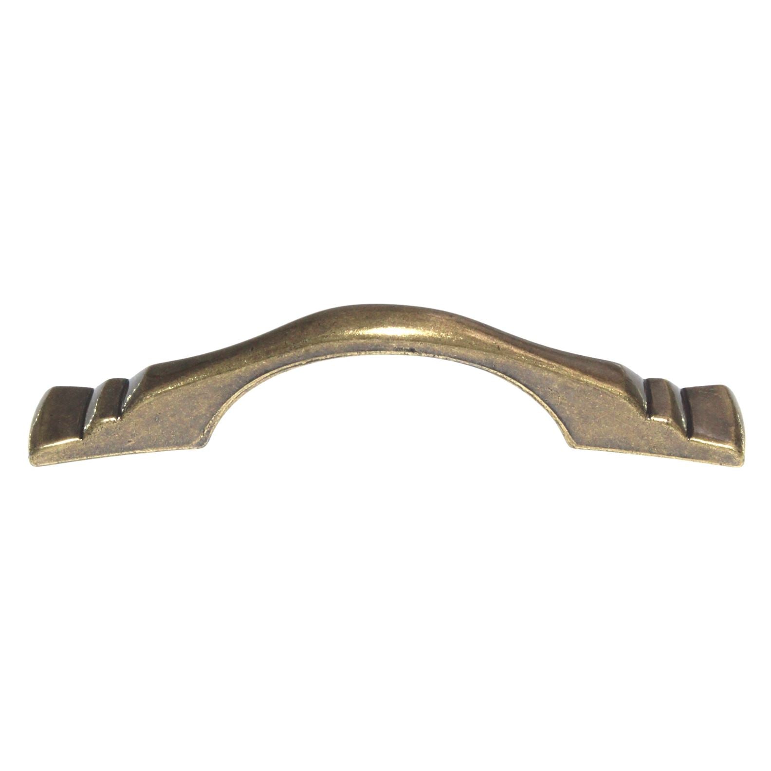 Amerock Hint of Heritage 3" Ctr Arch Cabinet Pull Regency Brass BP2378-R1