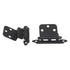 Pair Amerock 3/8" Inset Hinges Face Mount Black Free Swinging BPR3417FB