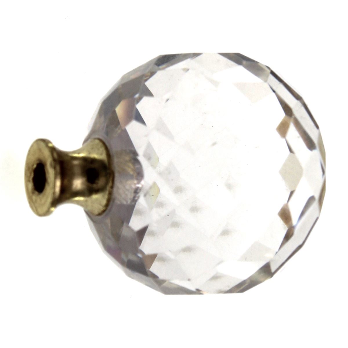 Amerock Traditional Classics Crystal 1 9/16" Round Cabinet Pull Knob BP734CS