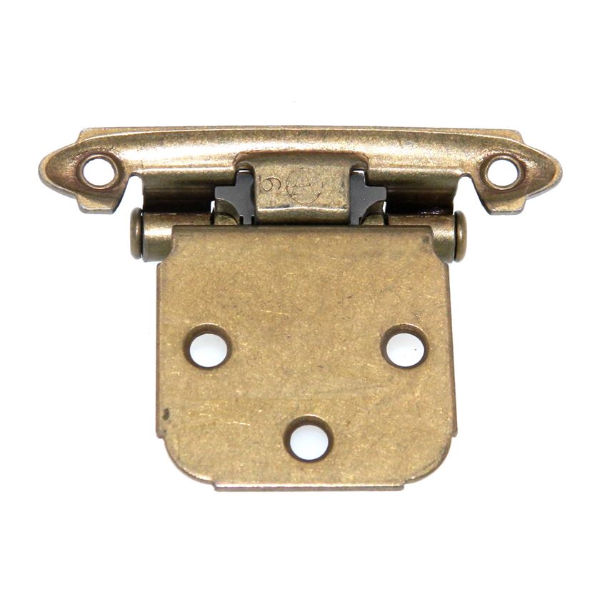 Pair of Amerock Burnished Brass Variable Overlay Hinges Self-Closing BP7629-BB