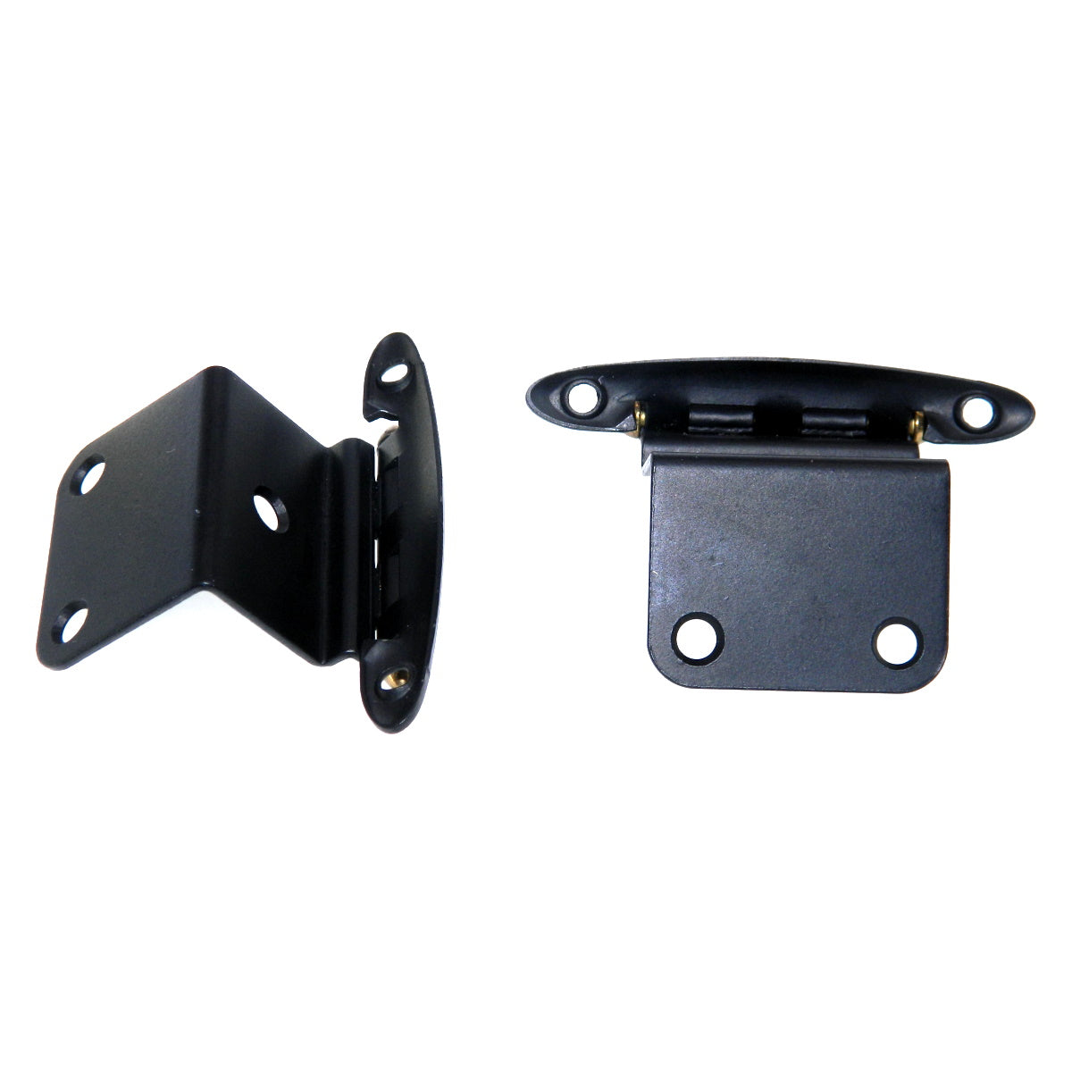 Pair of Amerock Ebony Black Gold Full Inset Hinges For Flush Doors BP7663-D