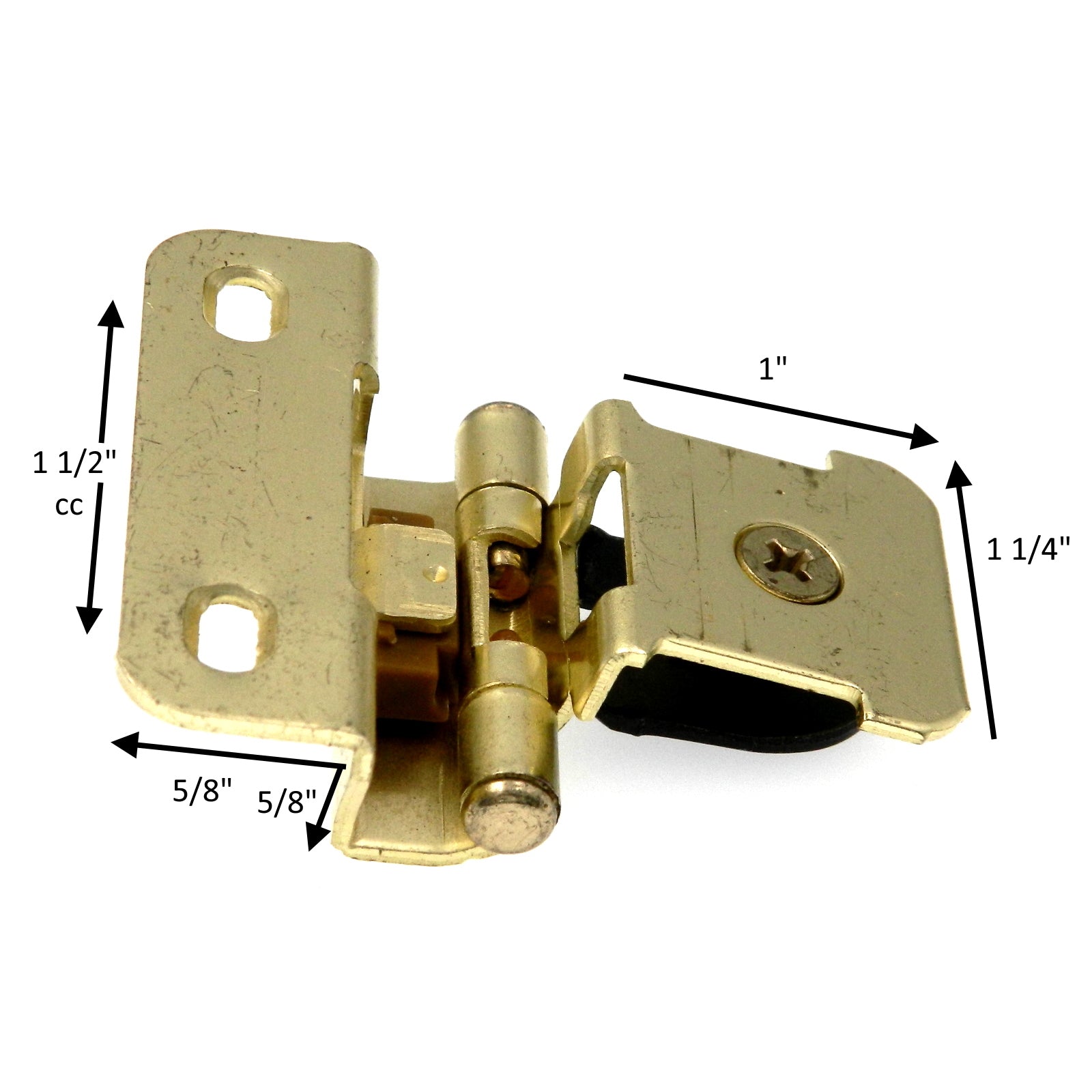 Pair of Amerock Single Demountable Cabinet Hinges 1/4" Overlay Nickel BPR871514