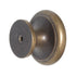 Solid Brass 1 1/2" Classic Brass Hutter Cabinet Knob 1050