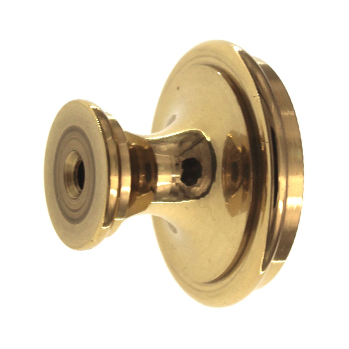 Solid Brass 1 3/8" Classic Brass Hutter Cabinet Knob 1171