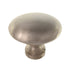 Solid Brass 1 5/16" Classic Brass Hutter Oval Cabinet Knob Satin Silver 1195SS