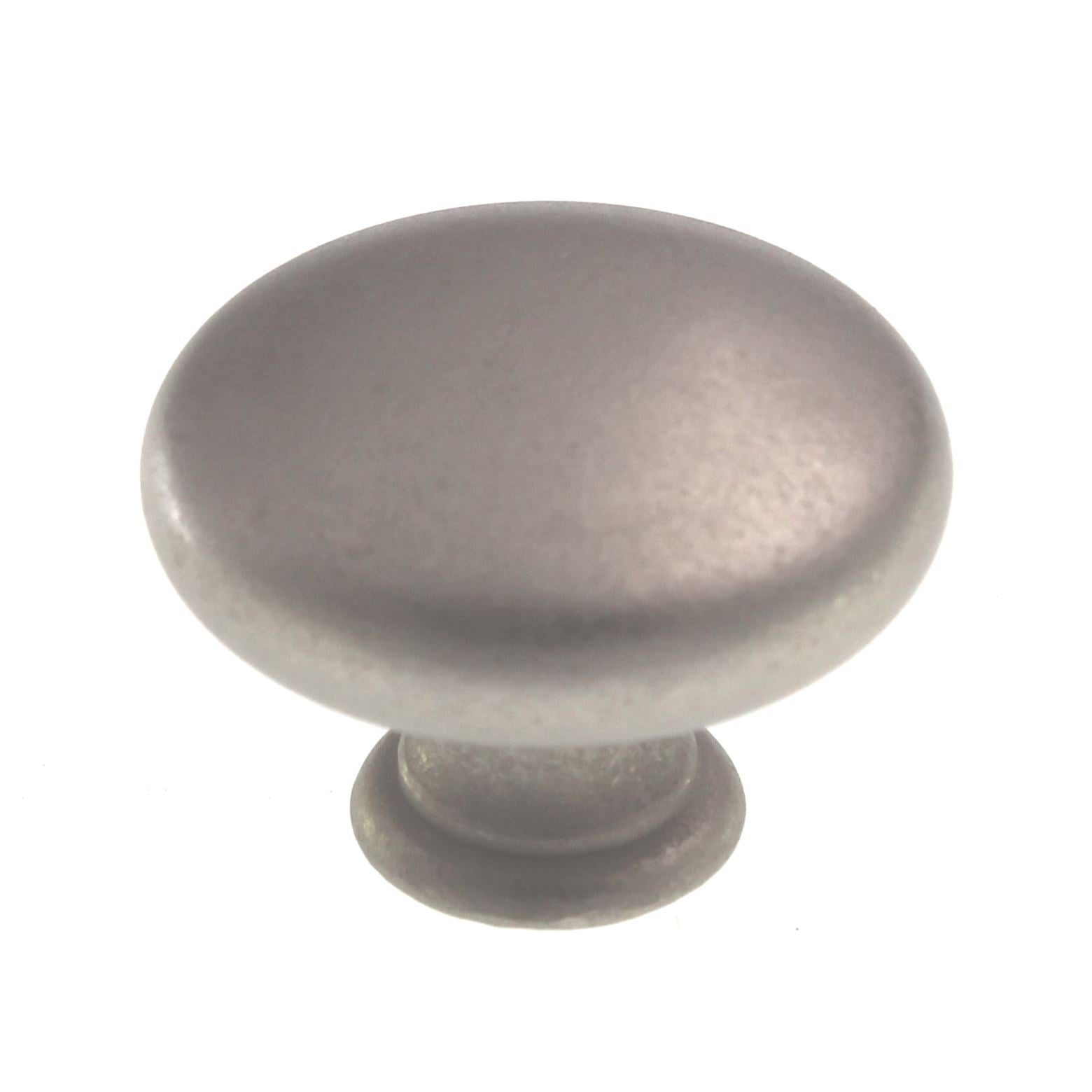 Solid Brass 1 1/2" Classic Brass Hutter Cabinet Knob Weathered Nickel 1233WN