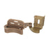 Amerock Burnished Brass Concealed Self-Closing 3/8" Inset Pivot/Knife Cabinet Hinges CM2604-BB