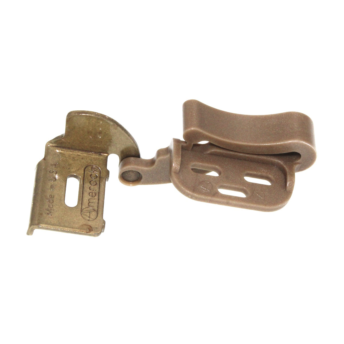 Pair of Amerock BP2604-BB Burnished Brass 3/8" Inset Self-Latching Knife Hinges