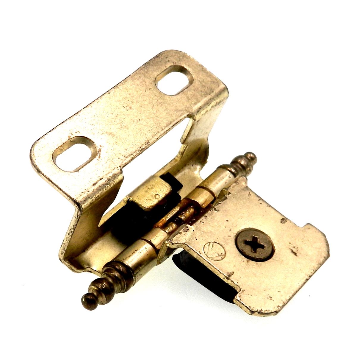 Single Demountable Cabinet Hinge 1/2" Overlay, Polished Brass CM8719T4-3