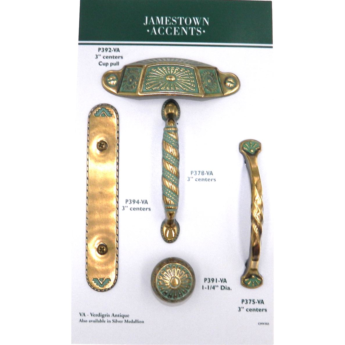 Hickory Hardware Southwest Lodge Verde Antique 3"cc Cabinet Pull P375-VA