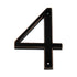 Aged Bronze Metal 4 inch Flush House Address Numbers, Bold Readable Font