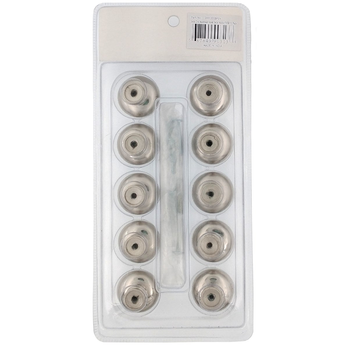 10 Pack Warwick Traditional Satin Nickel 1 1/4" Cabinet Knob Pulls DH1001BPSN