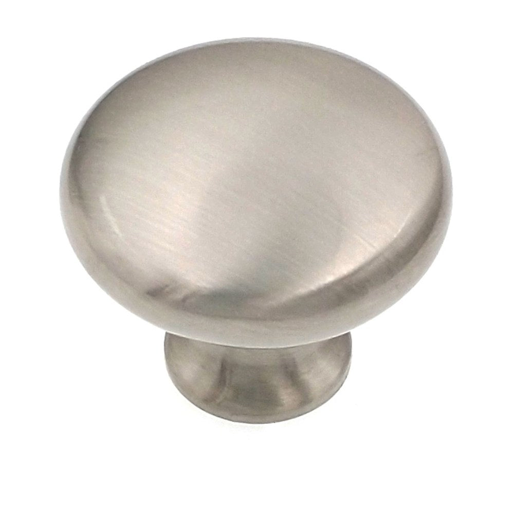 Warwick Traditional Satin Nickel 1 1/4" Solid Round Cabinet Knob Pull DH1001SN