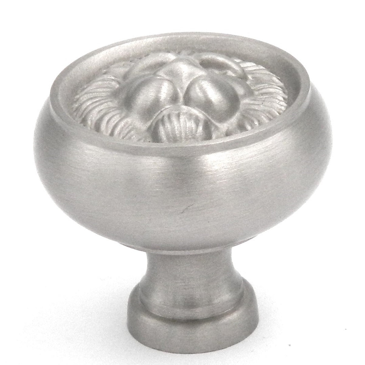 20 Pack Belwith Keeler Richelieu 1 1/4" Satin Nickel Round Lion Face Solid Brass Cabinet Knob F402