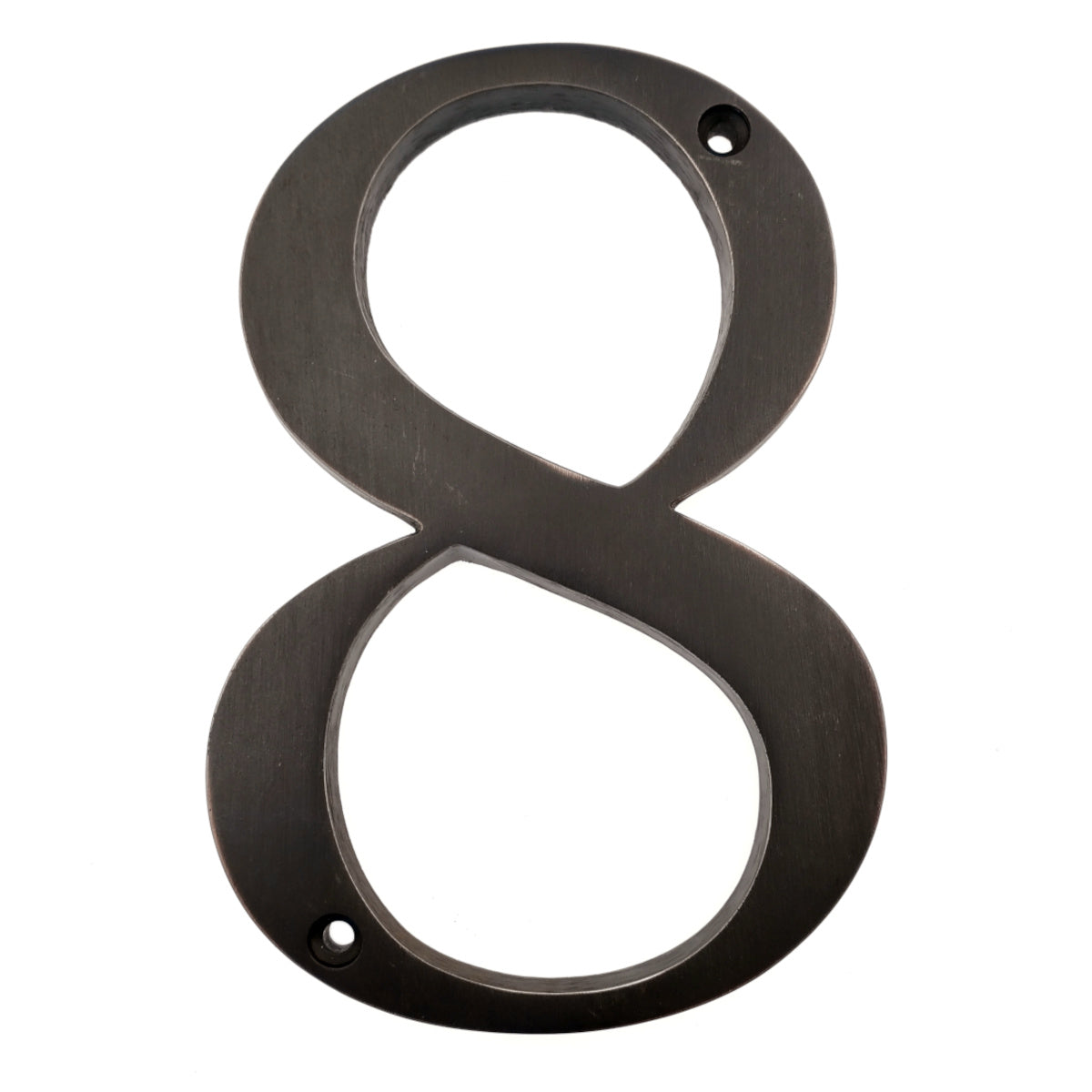 Large Bold 5" Aged Bronze Metal Flush House Address Numbers, Bold Easy-to-read Font