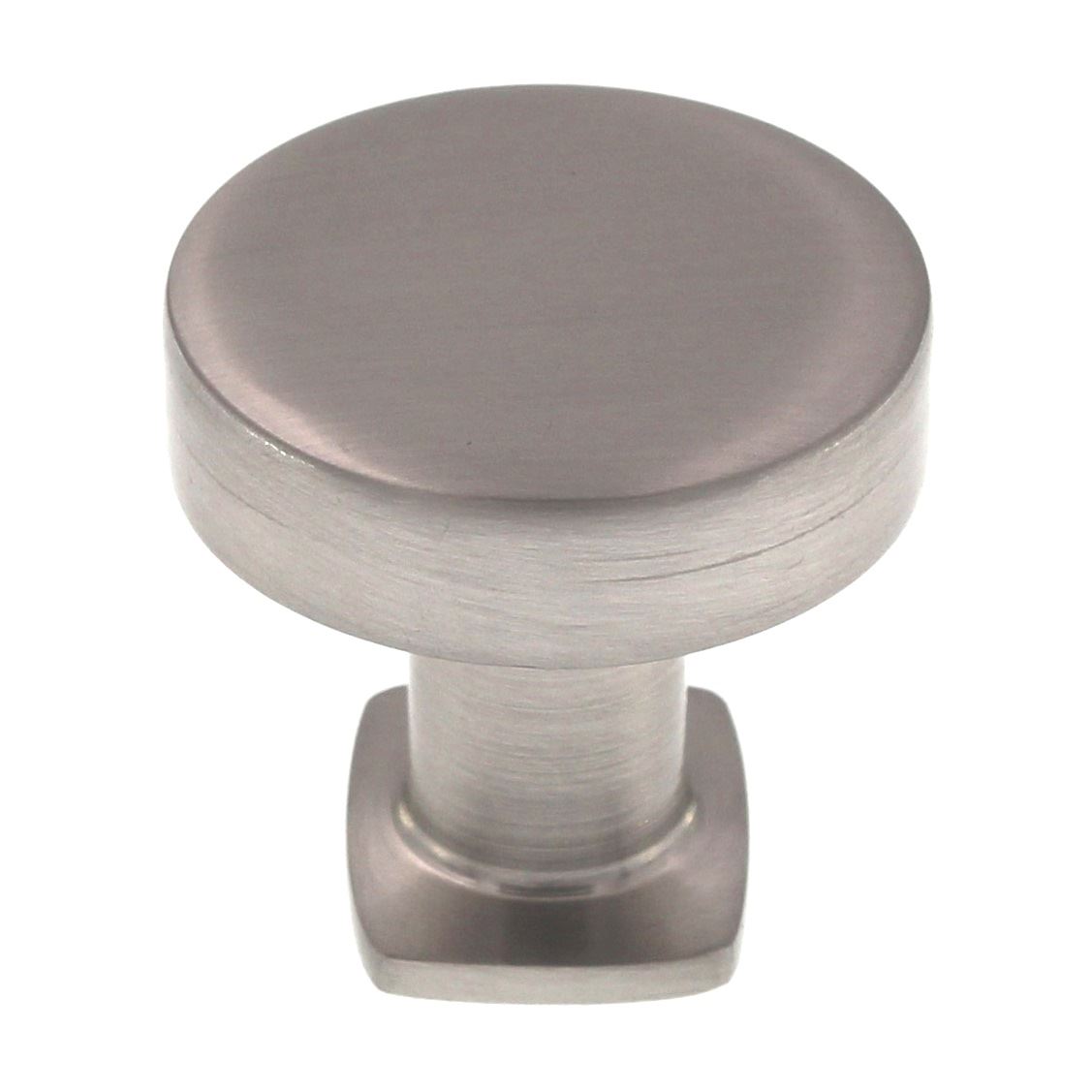 Pride Vail 1 1/4" Flat Top Round Cabinet Knob Satin Nickel K1218SN