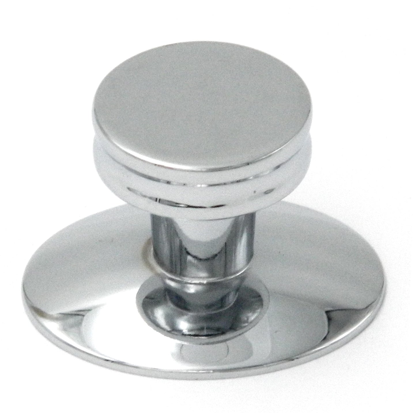 Hickory Hardware Metropolis 1 1/8" Polished Chrome Round with Backplate Cabinet Knob K65-CH