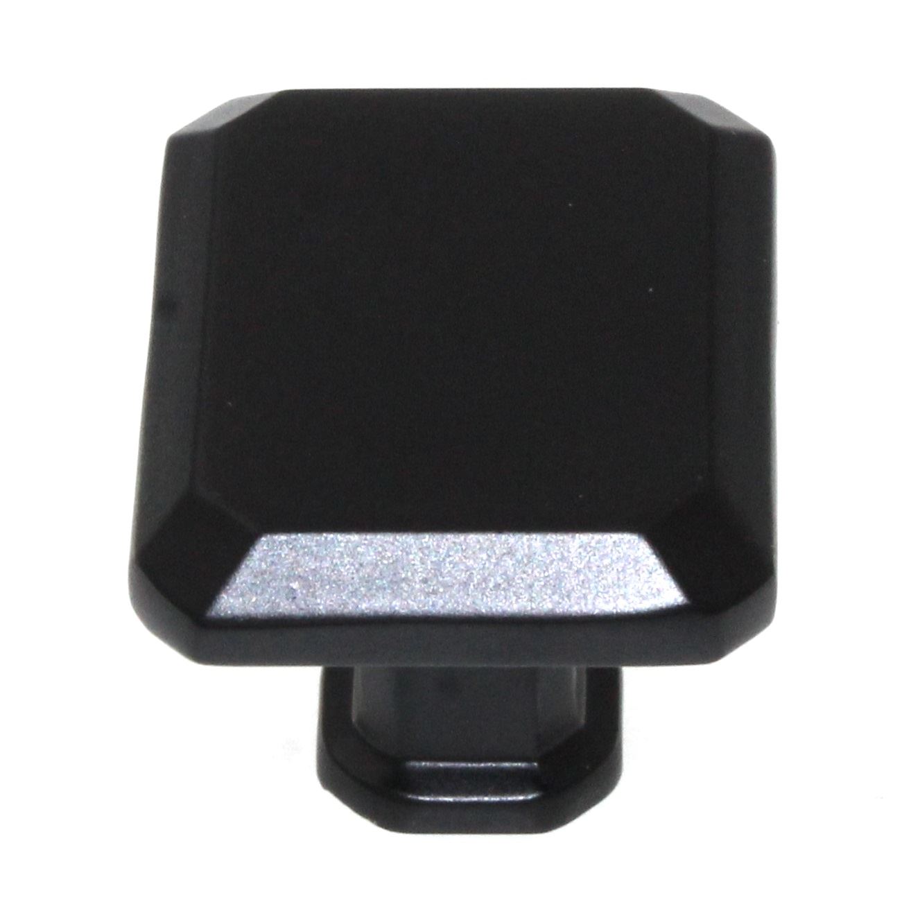 Pride Charleston 1 1/2" Angled Rectangle Cabinet Knob Matte Black K92430BK