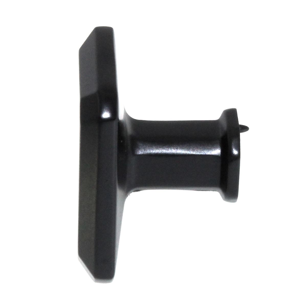 Pride Charleston 1 1/2" Angled Rectangle Cabinet Knob Matte Black K92430BK