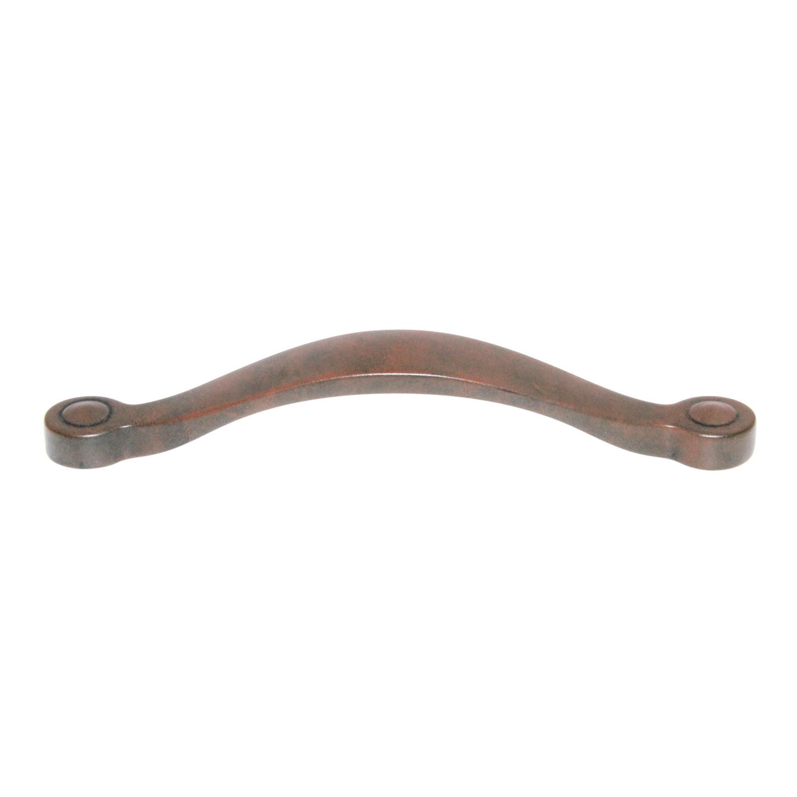 Top Knobs Dakota Saddle Cabinet Arch Pull 5 1/16" (128mm) Ctr Patina Rouge M1219