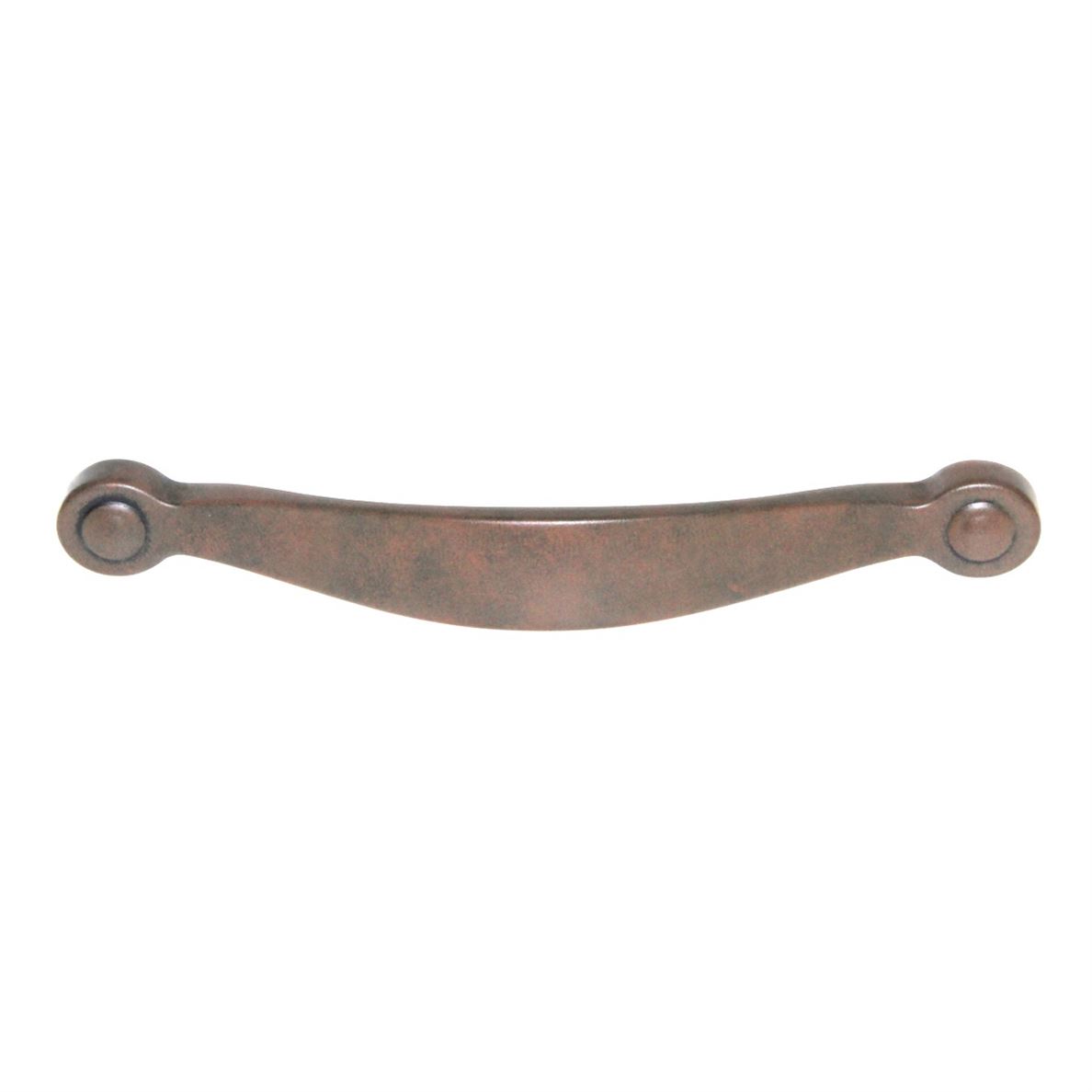 Top Knobs Dakota Saddle Cabinet Arch Pull 5 1/16" (128mm) Ctr Patina Rouge M1219