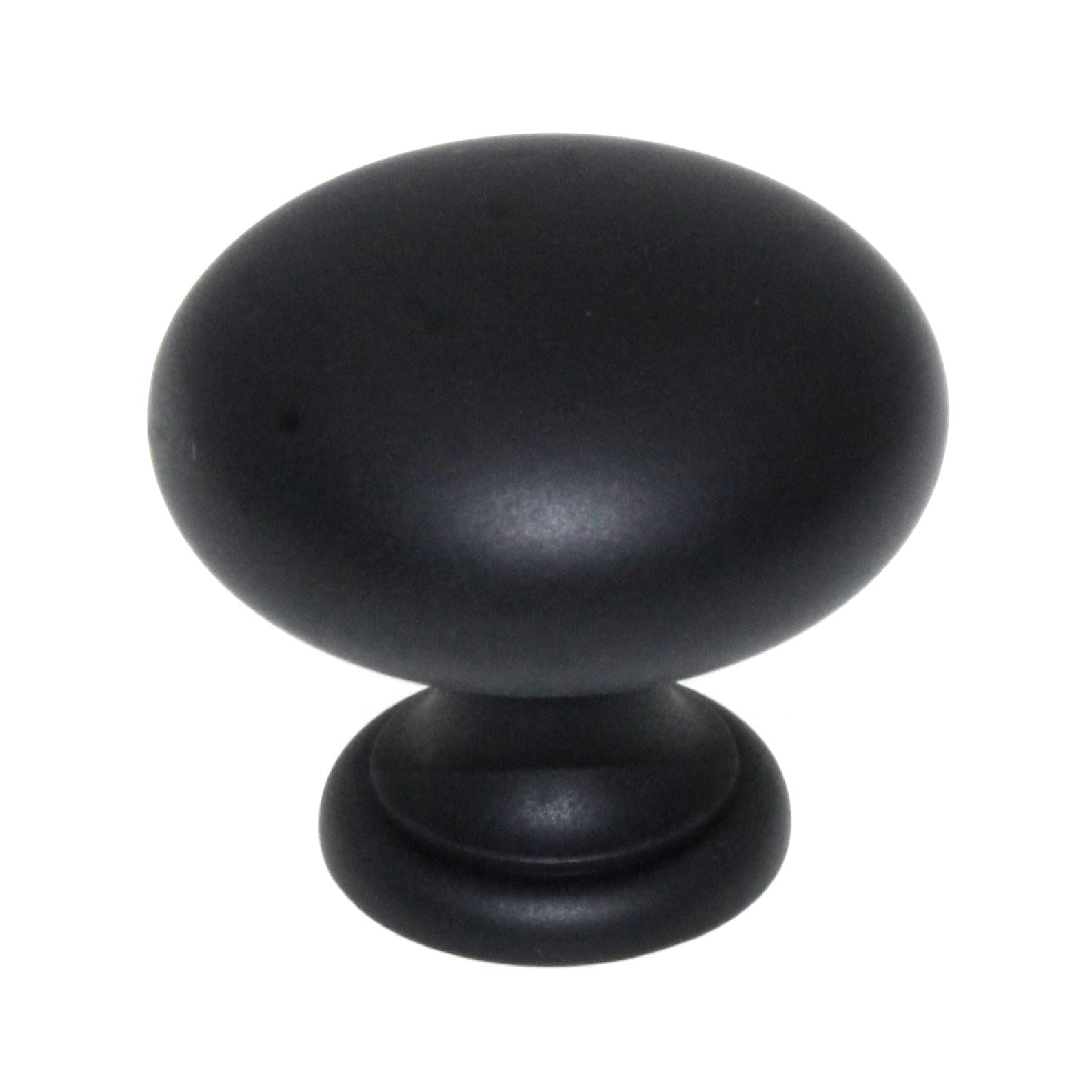 Top Knobs Somerset Mushroom 1 1/4" Round Cabinet Knob Flat Black M285