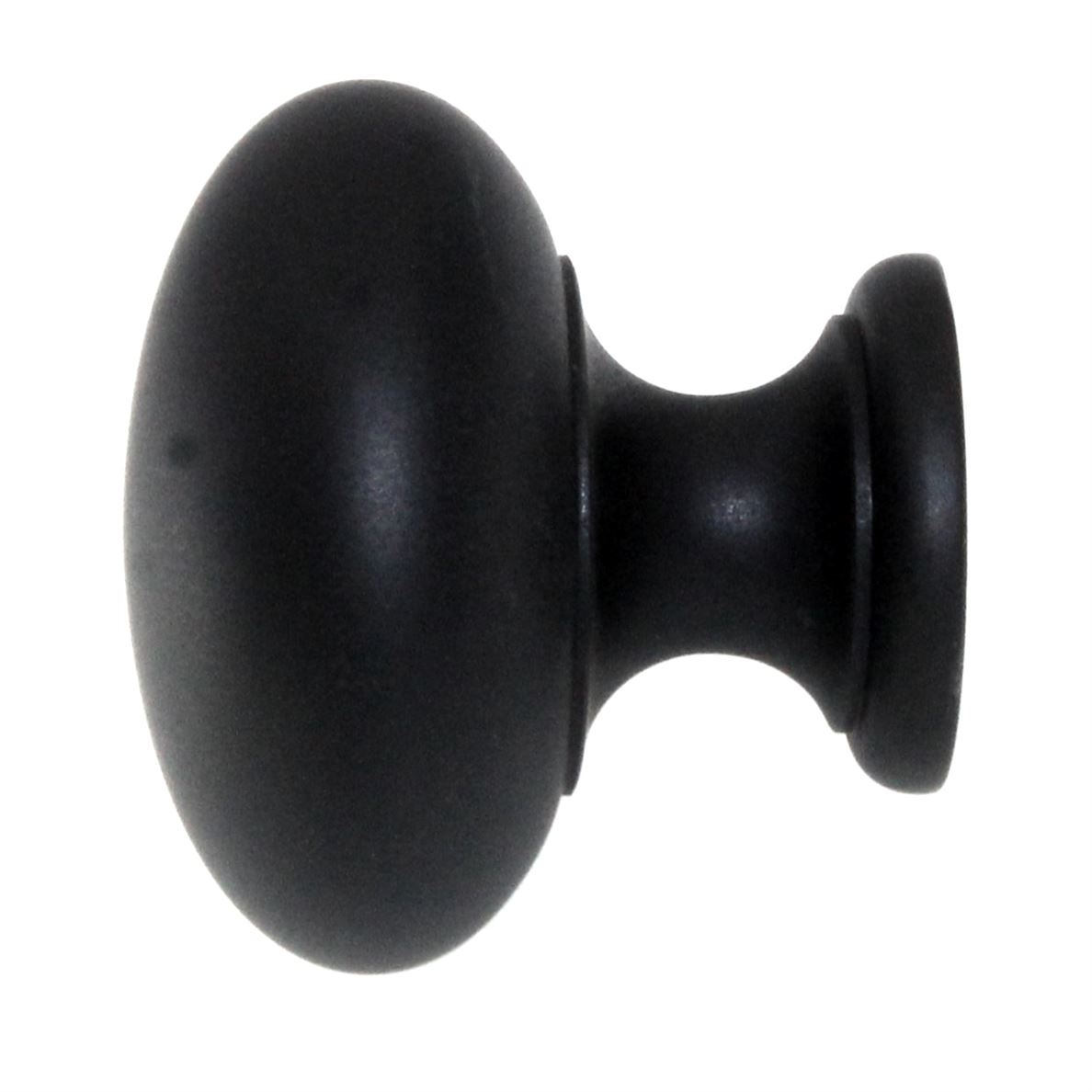 Top Knobs Somerset Mushroom 1 1/4" Round Cabinet Knob Flat Black M285