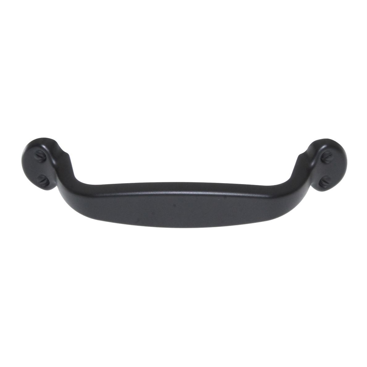 Top Knobs Nouveau Trunk Door Arch Pull 3 3/4" (96mm) Ctr Flat Black M532