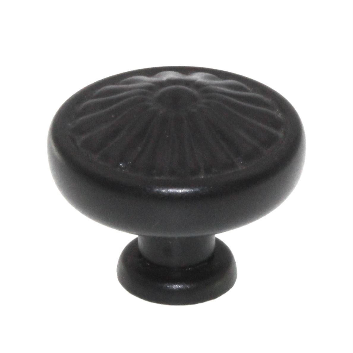 Top Knobs Normandy Flower 1 1/4" Round Cabinet Knob Patina Black M602