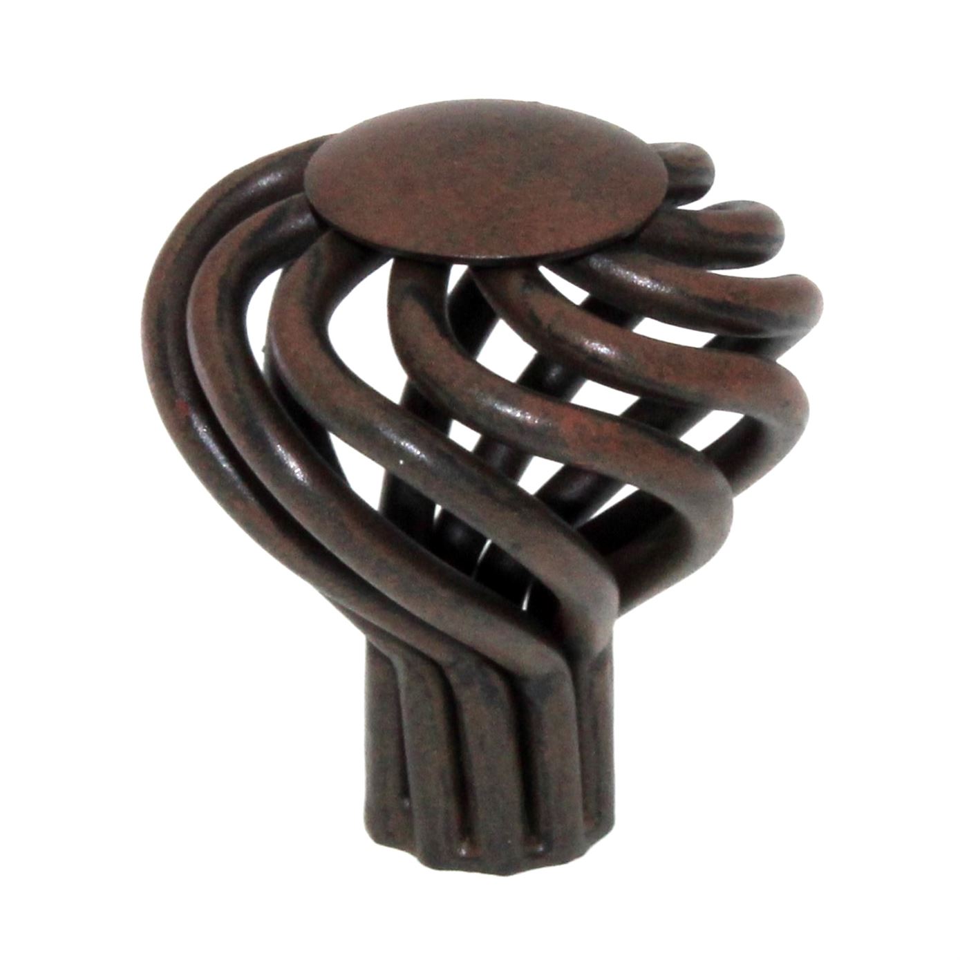 Top Knobs Normandy Flower Twist 1 1/4" Birdcage Cabinet Knob Patina Rouge M612