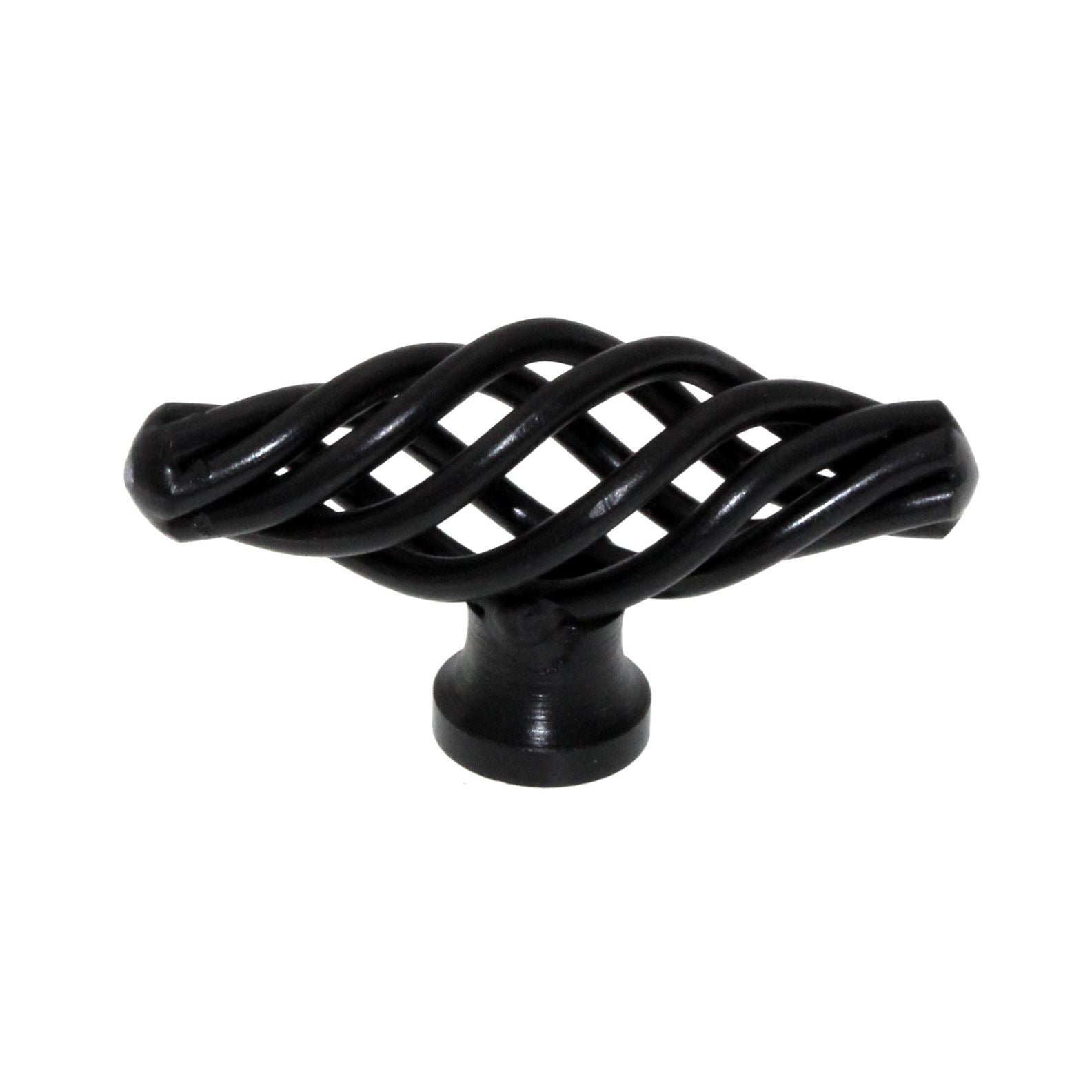 Top Knobs Normandy Birdcage Twist 2 1/8" Cabinet T Knob Flat Black M620