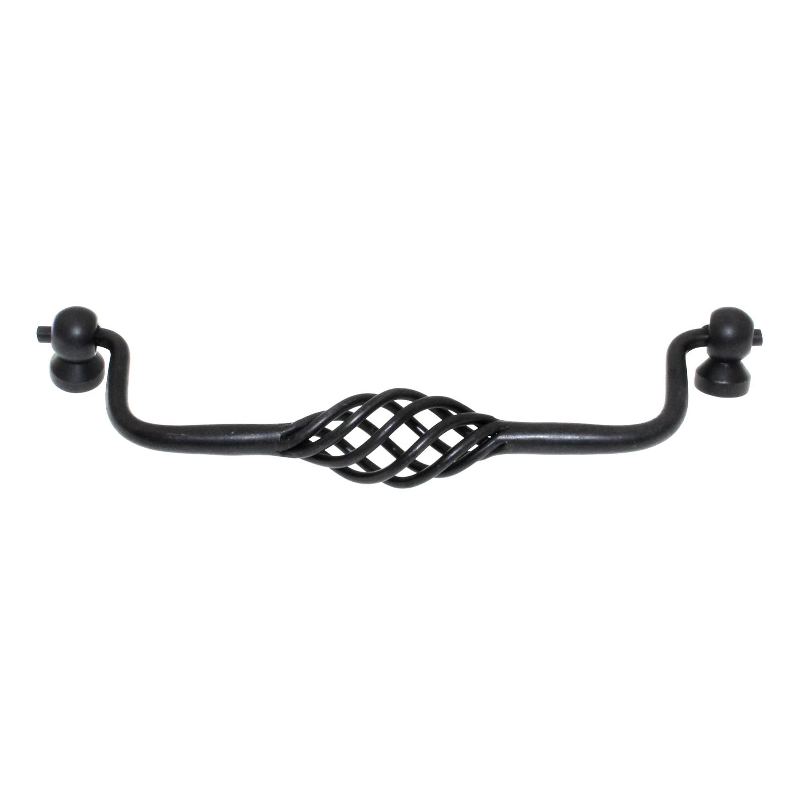 Top Knobs Normandy Twisted Wire Bail Pull 6 1/4" (160mm) Ctr Patina Black M662