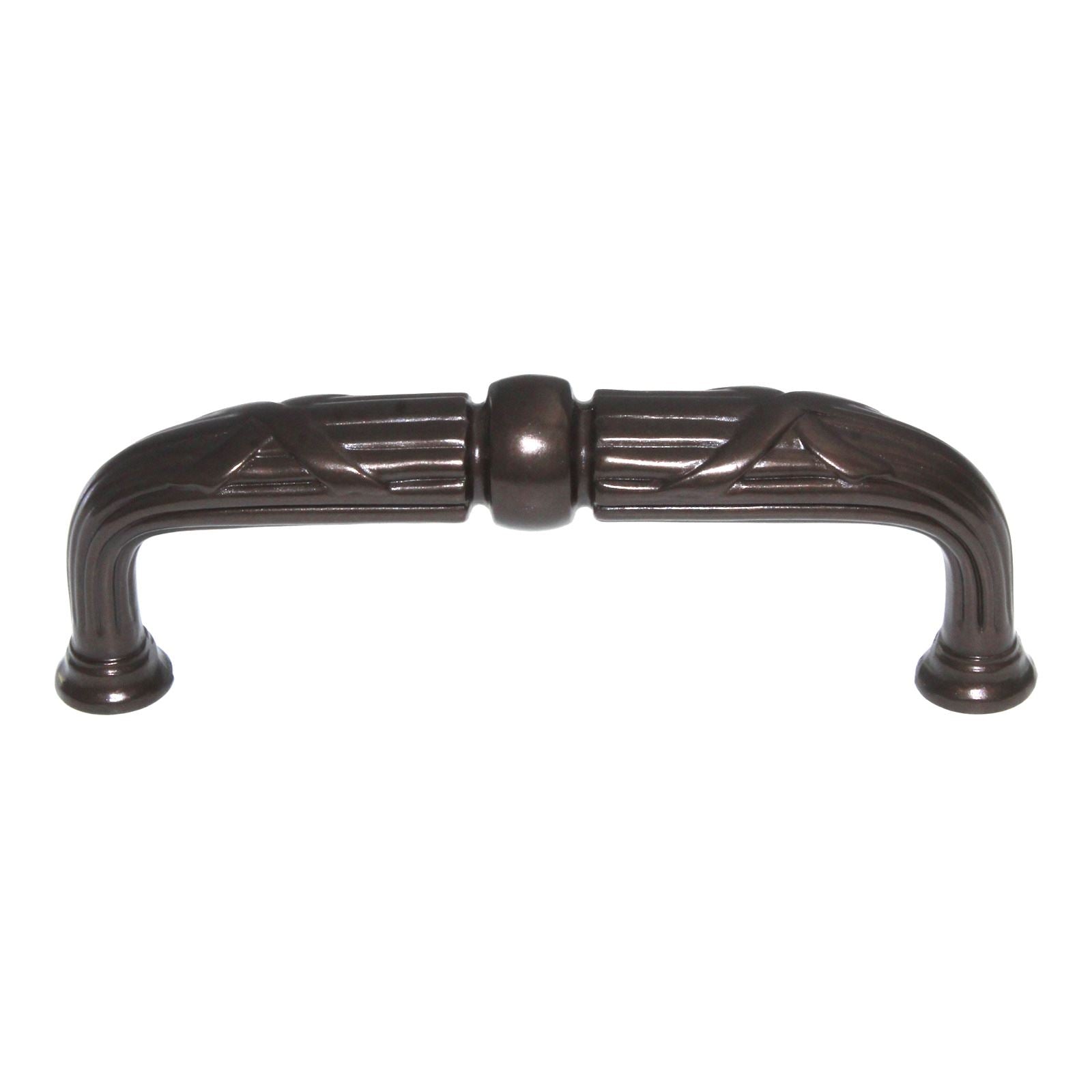 Top Knobs Edwardian Ribbon & Reed Pull 3 3/4" (96mm) Ctr Oil-Rubbed Bronze M937