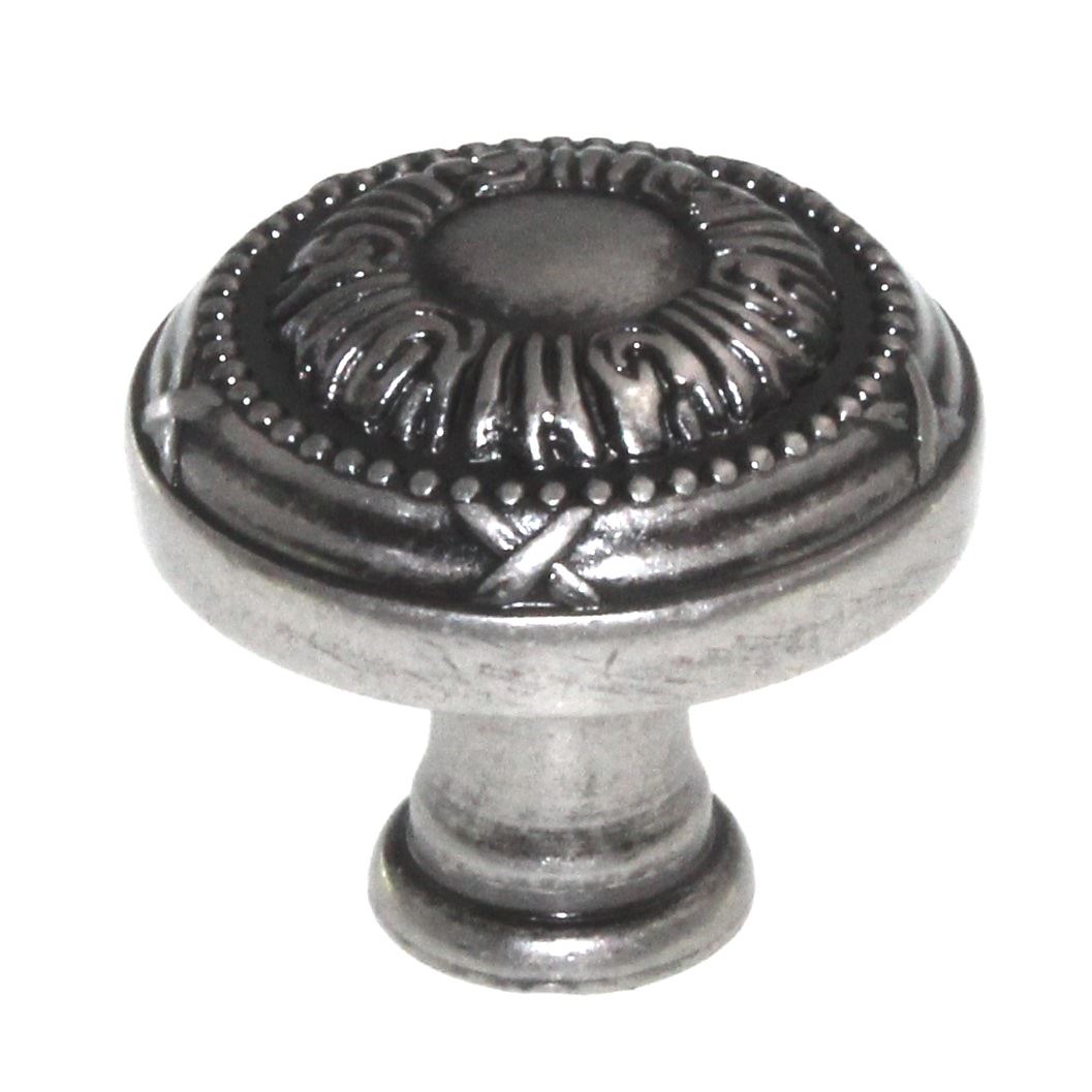 Top Knobs Edwardian Ribbon 1 1/4" Round Cabinet Knob Pewter Antique M959