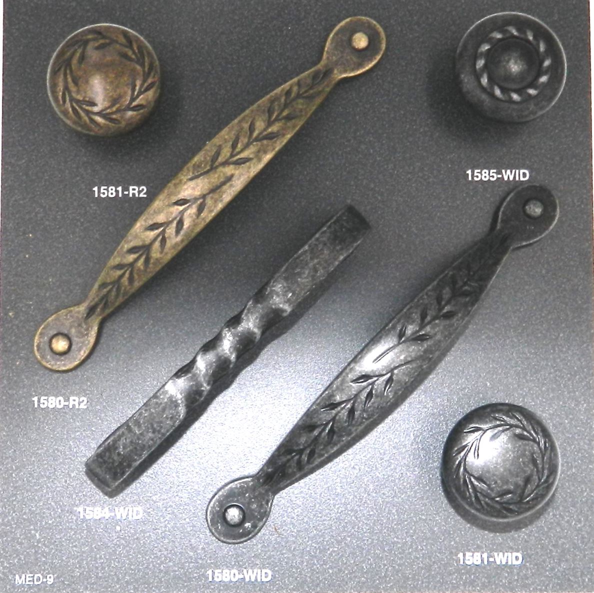 BP1580-R2 Weathered Brass 3"cc Leaf Cabinet Handle Pulls Amerock Inspirations