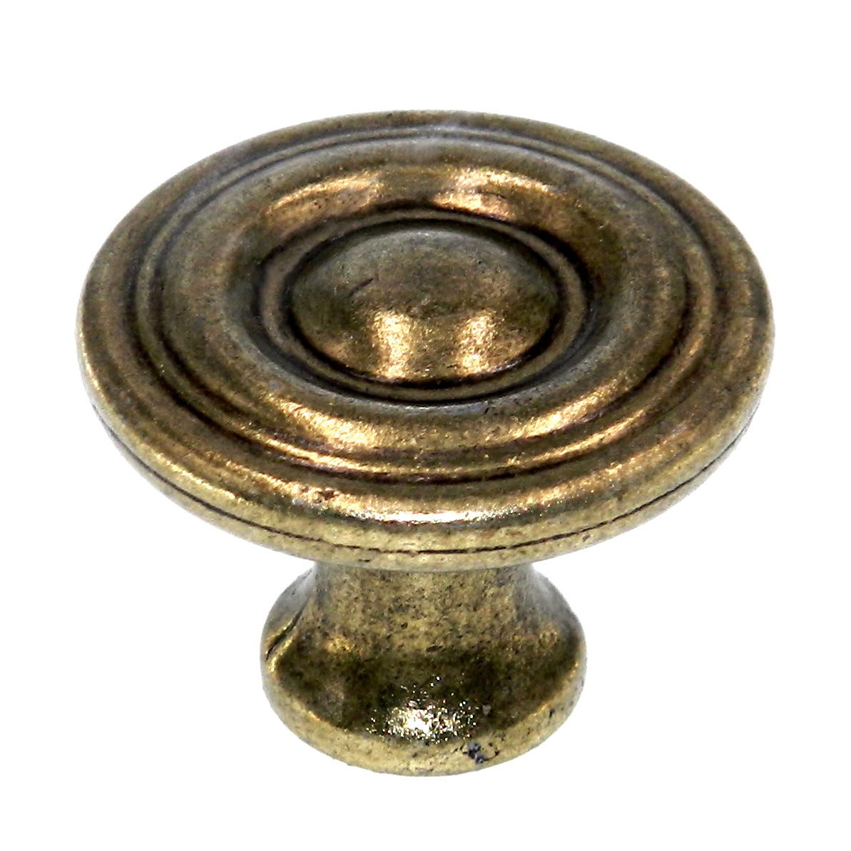 Hickory Hardware Conquest Lustre Brass Round 1 1/8" Cabinet Knob P14402-LB