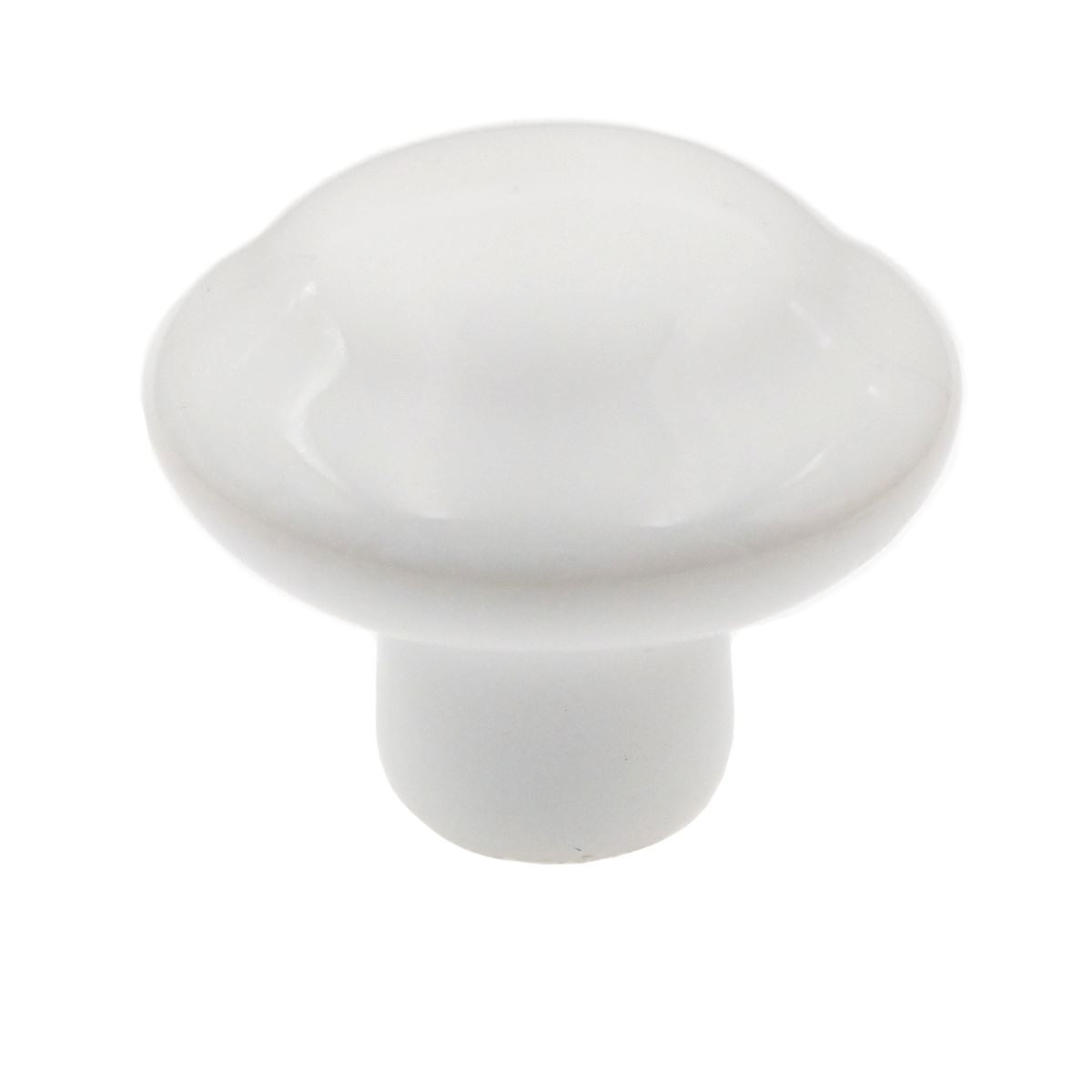 Belwith Conquest White 1 3/8" Round Cabinet Knob P14848-W